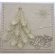 Gaufrage et Schneideshablone, branches de sapin, LR0181