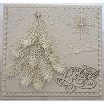 Gaufrage et Schneideshablone, branches de sapin, LR0181