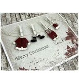 Joy!Crafts und JM Creation Estampage et gaufrage pochoir, des vêtements du Père Noël