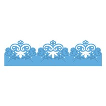 Corte y estampado en relieve plantillas, frontera decorativa