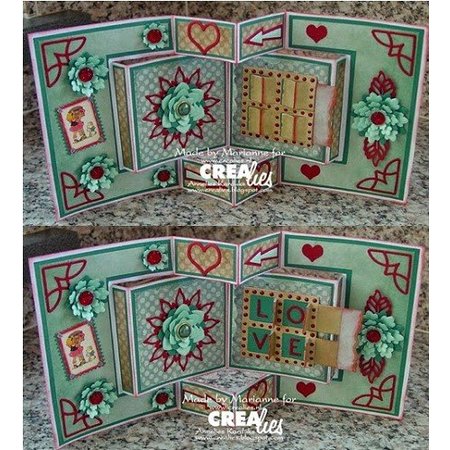 Crealies und CraftEmotions Fustelle per la progettazione di Pop-Up Card