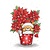 Wild Rose Studio`s A7, transparant postzegels, Kerstmis Teddy