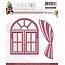 Precious Marieke Perforación y la plantilla de estampado, ventanas con cortinas