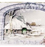 BASTELSETS / CRAFT KITS: Komplettes Bastelset, für 4 Weihnachtskarten