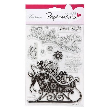 Stempel / Stamp: Transparent I timbri trasparenti, slitta con i regali di Natale