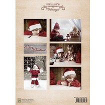 Hoja de Decoupage muchacha de la Navidad de la vendimia