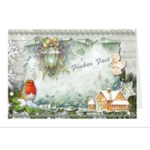 Craft portafoglio per la progettazione di 8 cartoline di Natale