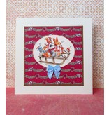 Docrafts / Papermania / Urban Clear stamps, 75 x 75mm, Pippi Wood Christmas - Sledge