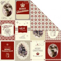Designerpapier 30,5 x 30,5cm, Weihnachtsmotive