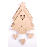 Objekten zum Dekorieren / objects for decorating Árbol de MDF de Navidad con caja de música