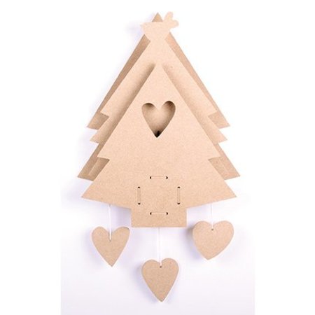 Objekten zum Dekorieren / objects for decorating Árbol de MDF de Navidad con caja de música
