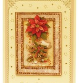 BASTELSETS / CRAFT KITS: Cartões de Natal Set: folhas Die 3D corte, poinsettia, incluindo 4 cartões duplos