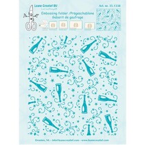 Goffratura cartella "Bottiglie di Champagne" di Leane Creatief