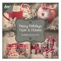 Paper block 10 x 10 cm, "Happy Holidays"