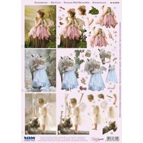 A4 Die cut sheets 3D, Topic: Angel