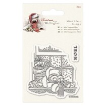 Transparent stamps, Christmas Teddy Wellington at the window