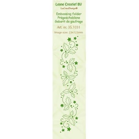 Leane Creatief - Lea'bilities Prägefolder " Holly leaves", von Leane Creatief