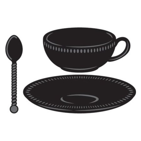 Marianne Design Cutting and embossing stencils, teacup, saucer and spoon