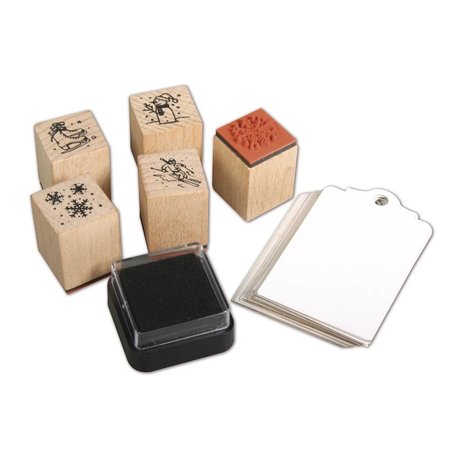Stempel / Stamp: Holz / Wood Specialudgave: mini træ stempel "Winter Wonderland"