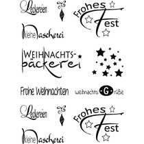 Transparent Stempel, deutsche Weihnachtwünsche