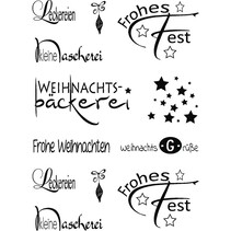 Transparent Stempel, deutsche Weihnachtwünsche