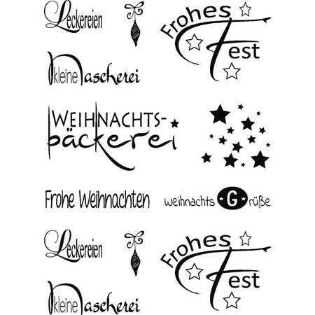 Stempel / Stamp: Transparent tampons transparents, souhaits de Noël allemand