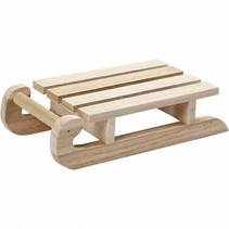 Sturdy wooden sleigh for painting and decorating