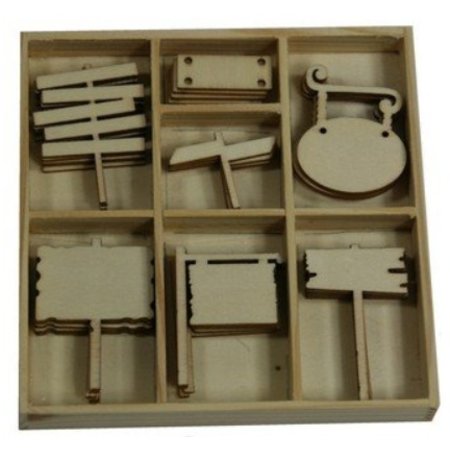 Objekten zum Dekorieren / objects for decorating Ornament box, mit Zeichen 35 Teile!