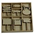 Objekten zum Dekorieren / objects for decorating Ornament box, mit Zeichen 35 Teile!