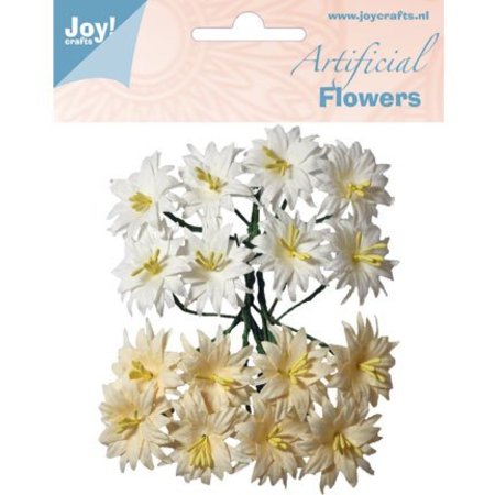 Joy!Crafts und JM Creation Plast blomster: lilje hvid / creme