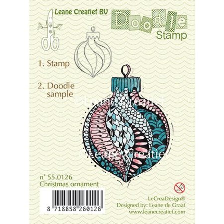 Leane Creatief - Lea'bilities Gjennomsiktige stempler, Doodle julen ornament