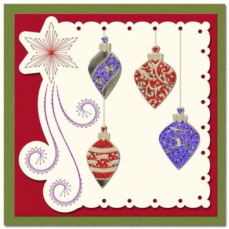 Sticker Ziersticker, en relieve bola de Navidad
