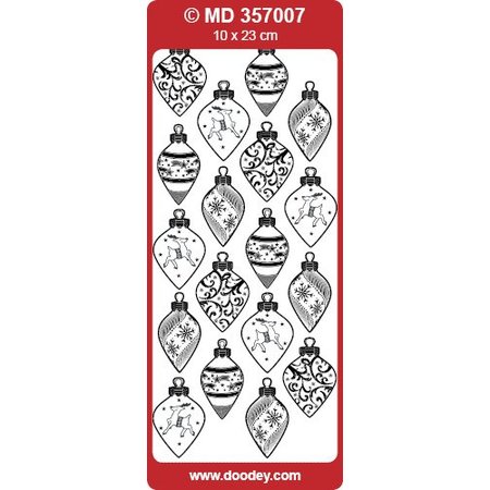 Sticker Ziersticker, gaufré boule de Noël