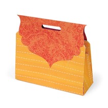 Estampación plantilla, caja de regalo en forma de una bolsa