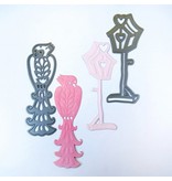 TONIC Cutting and embossing stencils, bird and birdhouse