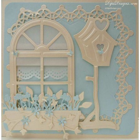 TONIC Cutting and embossing stencils, bird and birdhouse