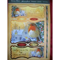 Deluxe Bastelset met A4 geponst bogen, luxe design karton "Christmas"
