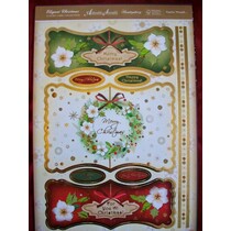 Deluxe Bastelset with A4 punched arches, luxury designer cardboard "Christmas"