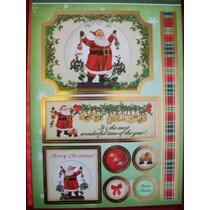 Deluxe Bastelset met A4 geponst bogen, luxe design karton "Christmas"