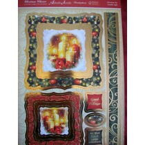 Deluxe Bastelset met A4 geponst bogen, luxe design karton "Christmas"