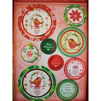 Deluxe Bastelset met A4 geponst bogen, luxe design karton "Christmas"