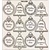 Sticker embossed Ziersticker, Christmas