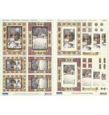BASTELSETS / CRAFT KITS: 2 Deluxe Die cut sheets: 3D Stanzbogenset "Christmas landscapes"