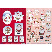3D hojas cortadas Die Navidad, 4 motivos diferentes para el diseño de 4 tarjetas