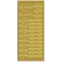 Stickers, feito à mão, o ouro-ouro