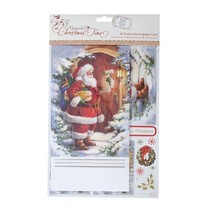 Bastelset: A5 Decoupage Card - Ved juletider (Father Christmas)