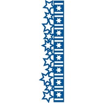 Taglio e goffratura stencil, confine con la stella