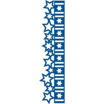 Taglio e goffratura stencil, confine con la stella