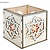 Objekten zum Dekorieren / objects for decorating Wooden Bastelset tealights holder, with star motif, 9,5x9,5x10cm, with 15 stars