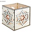 Objekten zum Dekorieren / objects for decorating Holz- Bastelset Teelichter Halter, mit Stern Motiv, 9,5x9,5x10cm, mit 15 Sternen